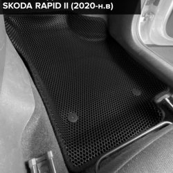 3D коврики EVA с бортами Skoda Rapid II (2020-н.в.)