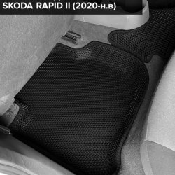 3D коврики EVA с бортами Skoda Rapid II (2020-н.в.)